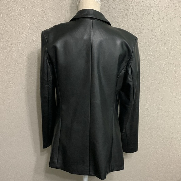 NWOT Hailey & Co Vegan Leather Blazer - Picture 2 of 5